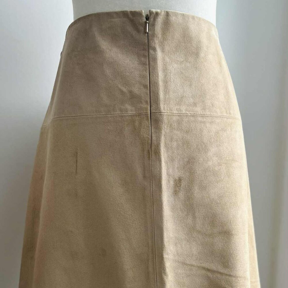 Kenneth Cole New York Sand Suede Botanical-Print Midi Skirt – US 12 - Picture 6 of 13
